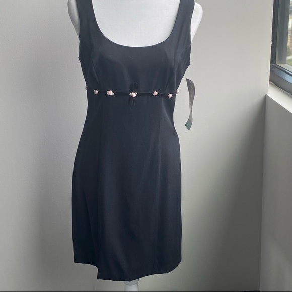 Nite Kraze Black Sleeveless Vintage 90's Dress 10 - Picture 4 of 14